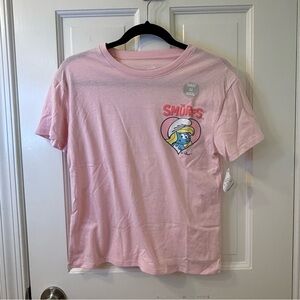 Hybrid Apparel Pink Smurfs Graphic Tee
